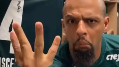 1, 2, 3, 4...Felipe Melo e demais jogadores do Palmeiras ironizam rival após goleada