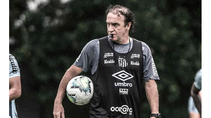 Cuca tem muita moral no Peixão — Foto: Ivan Storti/Santos FC