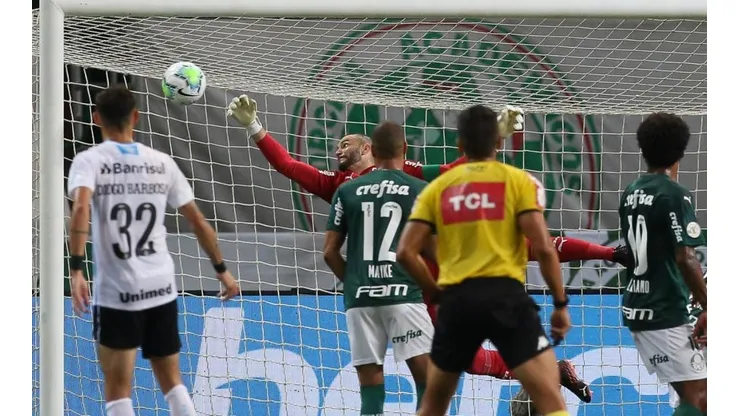 Defesa de Weverton garantiu 1 ponto ao Palmeiras - Foto: Cesar Greco/SEP.