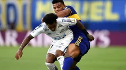 O lateral Frank Fabra foi expulso em Santos x Boca Juniors após agredir Marinho