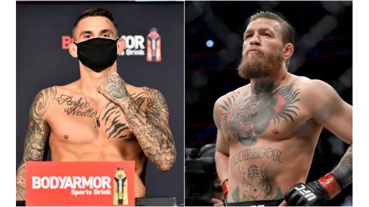 Dustin Poirier e Conor McGregor se enfrentam no dia 23 de janeiro pela UFC - (Getty Images)