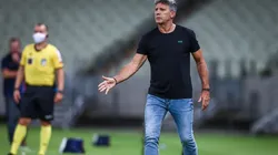 Renato ficou irritado na coletiva — FOTO: LUCAS UEBEL/GREMIO FBPA