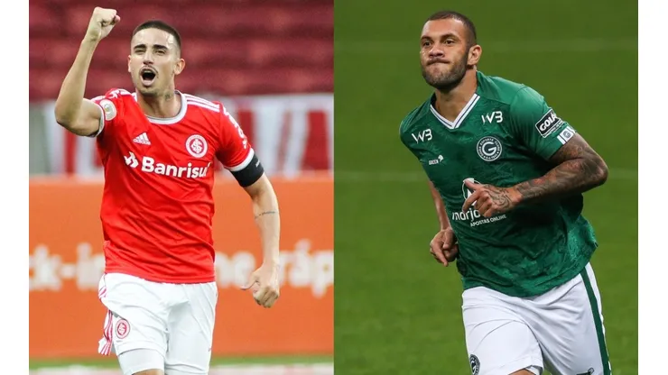 Thiago Galhardo (Inter) Fernandão (Goiás) serão as principais armas de ataque das equipes (Foto: Getty Images)