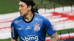 Cássio: susto contra o Goiás (Foto: Getty Images)