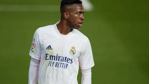 Vinicius Júnior tem moral no Santiago Bernabéu — Foto: Getty Images