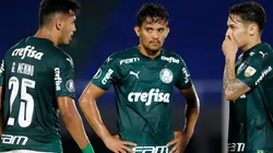 Jogadores do Palmeiras em campo contra o Libertad. (Foto: Getty Images)