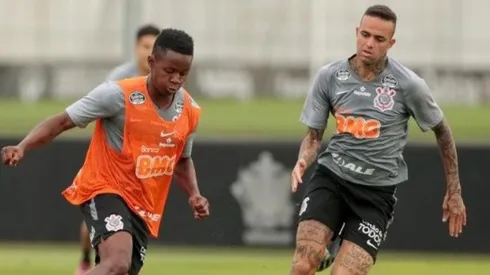 Cazares e Luan só atuaram uma vez juntos por opção de Mancini - Foto: Rodrigo Coca/Corinthians.