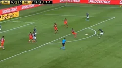 Patrick de Paula anotou um golaço durante a partida entre Palmeiras x Delfín, pela Libertadores