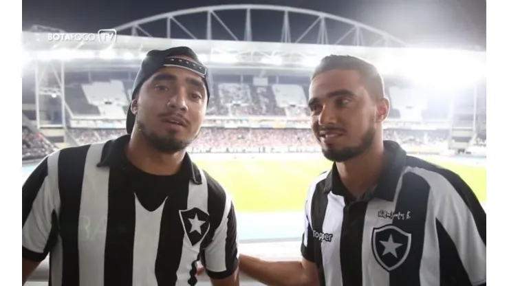 Rafael e Fábio em visita ao Botafogo (Foto: Divulgação)