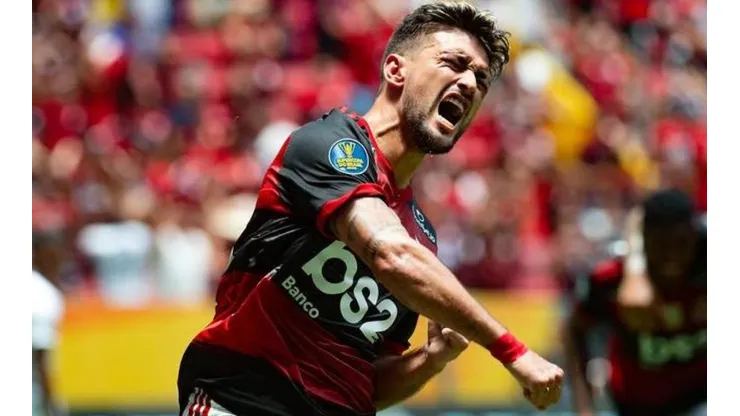 Uruguaio foi o nome do jogo - Foto: Alexandre Vidal/Flamengo.
