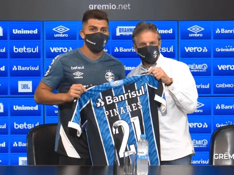 Pinares é apresentado como reforço do Grêmio