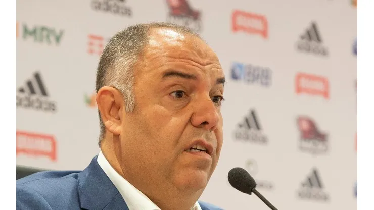 Braz durante coletiva — Foto: Alexandre Vidal / Flamengo