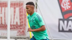 Lázaro durante treino no Ninho do Urubu — Foto: Alexandre Vidal / Flamengo