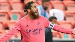 Sergio Ramos em ação pelo Madrid — Foto: Getty Images