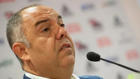 Braz durante coletiva no Mengo — Foto: Alexandre Vidal / Flamengo