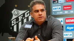 Rollo durante entrevista — Foto: Ivan Storti/Santos FC