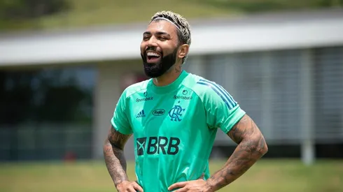 Gabigol no treino de hoje — Foto: Alexandre Vidal / Flamengo