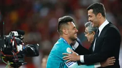 Júlio César e Diego Alves — Foto: Getty Images