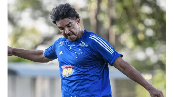 Marcelo Moreno durante treinamento no Cruzeiro — Foto: Gustavo Aleixo/Cruzeiro