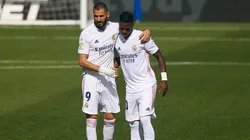 Vinicius Júnior e Benzema — Foto: Getty Images
