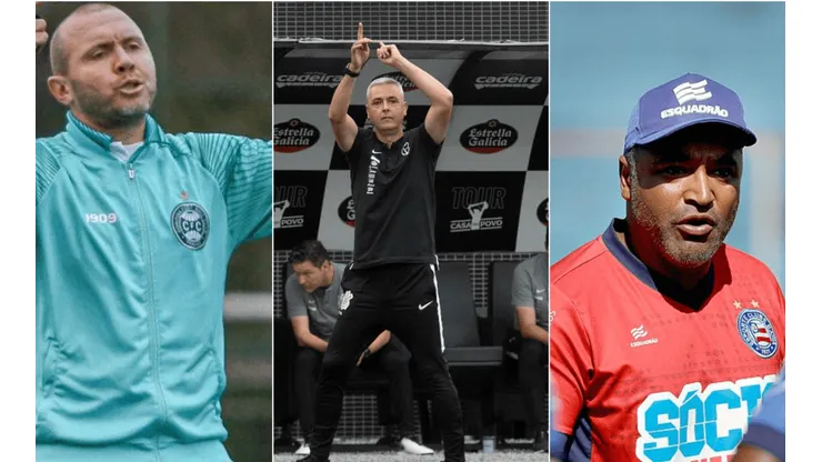 Montagem/Fotos: Divulgação/Coritiba, Daniel Augusto Jr./Agência Corinthians/Divulgação e Foto: Felipe Oliveira / EC Bahia / Divulgação