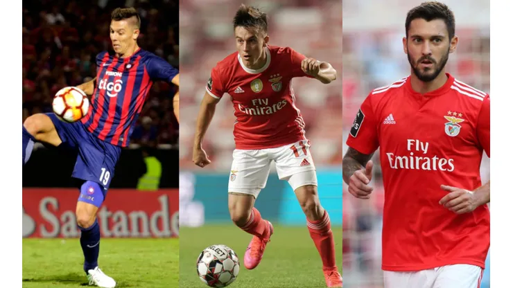 Churín, Cervi e Ferreyra: no radar gremista (Fotos: Getty Images)