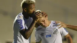 Soteldo e Marinho — Foto: Ivan Storti/Santos FC