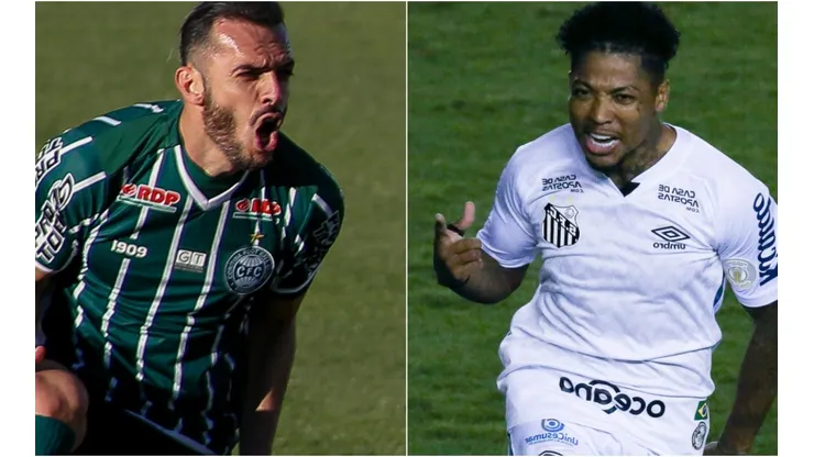 Em lados opostos na tabela do Brasileirão, Coritiba x Santos se enfrentam neste sábado