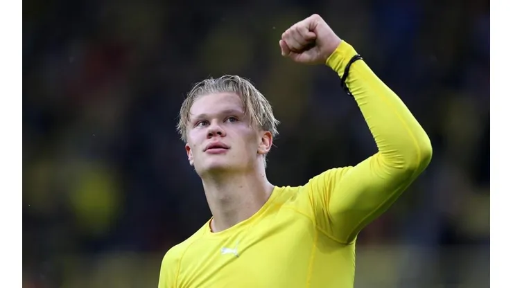 Haaland segue na pauta do Madrid — Foto: Getty Images