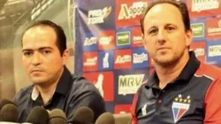 Ceni e Paz decretaram a saída do atleta para a Ponte Preta. Foto: Divulgação