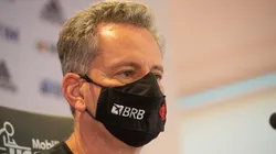 Presidente do Fla no Ninho do Urubu — Foto: Marcelo Cortes / CRF