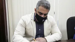 Rollo, presidente em exercício do Santos — Foto: Pedro Ernesto Guerra Azevedo/Santos FC