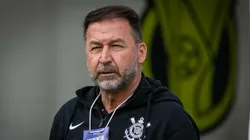 Presidente do Corinthians durante a partida contra o Cruzeiro