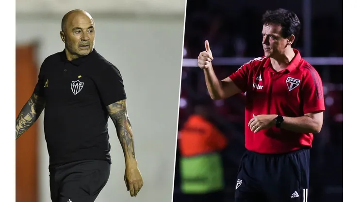 Jorge Sampaoli e Fernando Diniz. Foto: Getty Images