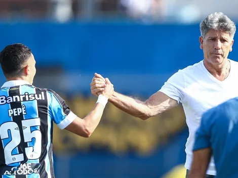 Pepê é elogiado por Renato, que confirma nome indicado ao Grêmio