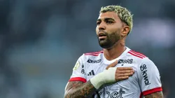 Gabigol durante comemoração de gol contra o Vasco