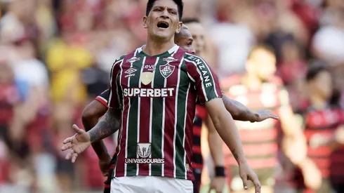 Cano jogador do Fluminense lamenta chance perdida. Foto: Alexandre Loureiro/AGIF