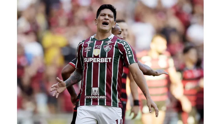 Cano jogador do Fluminense lamenta chance perdida. Foto: Alexandre Loureiro/AGIF