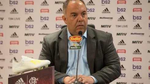 Marcos Braz e Bruno Spindel falam durante bastidores agitados na Gávea