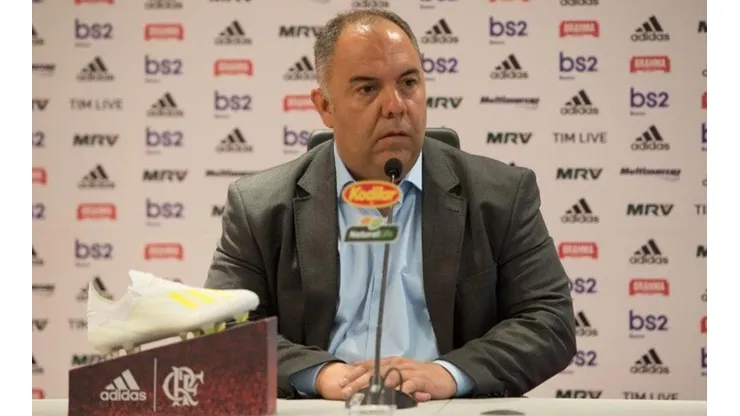 Marcos Braz e Bruno Spindel falam durante bastidores agitados na Gávea