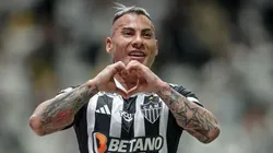 Vargas comemorando o seu gol. Foto: Pedro Souza / Atlético