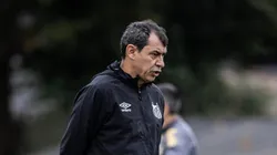 Carille durante treino do Peixe. Foto: Raul Baretta/ Santos FC.