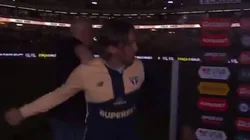 Foto: Reprodução/Globo - Zubeldía deu um soco no backdrop