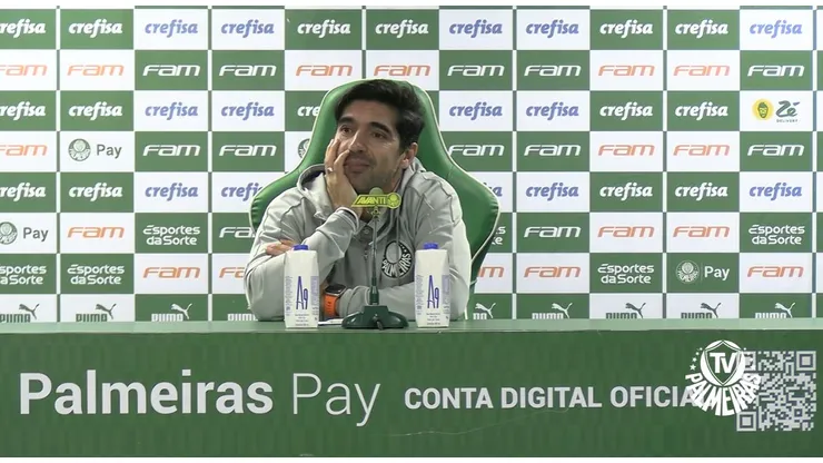 Abel Ferreira falou sobe Dudu e Rony - Reprodução/Youtube/Palmeiras TV