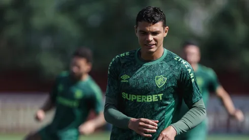 Thiago Silva em treino pelo Fluminense no CT Carlos Castilho - Foto: Lucas Merçon/Fluminense FC.