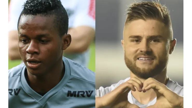 Montagem/Fotos: Bruno Cantini/Atlético/Divulgação e Ivan Sartori/Santos/Divulgação