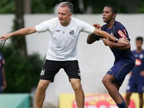 Dorival conversa com Robinho, que informa decisão sobre seu futuro