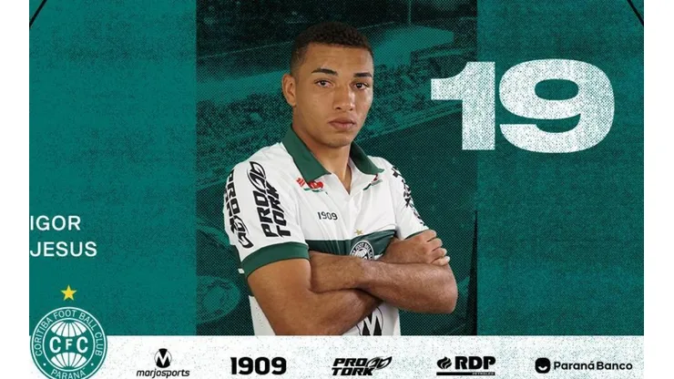 Igor Jesus deve ser desfalque no Coritiba e Barroca escolhe substituto