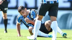 De voleio, Diego marcou contra o Ypiranga (Foto: Lucas Uebel/Grêmio/Divulgação)