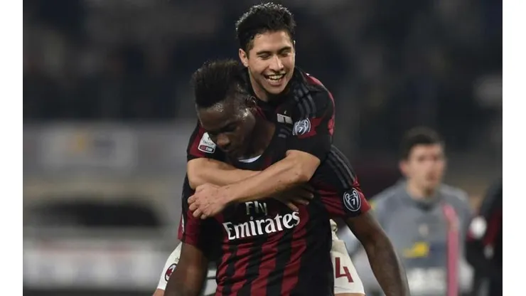 José Mauri e Balotelli eram parceiros no Milan.